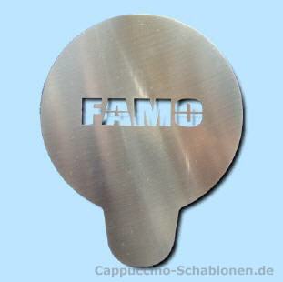 Cappuccino Schablone "Famo"
