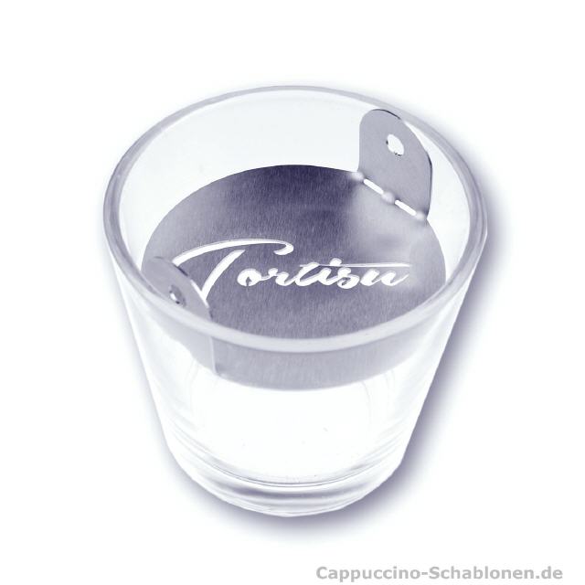 Dessert-Schablone im Glas