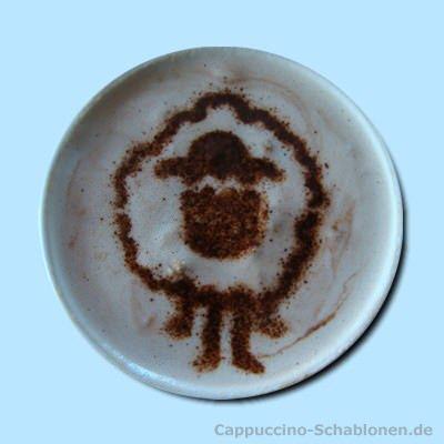 Schaumabduck Cappuccino-Schablone "Schaf"